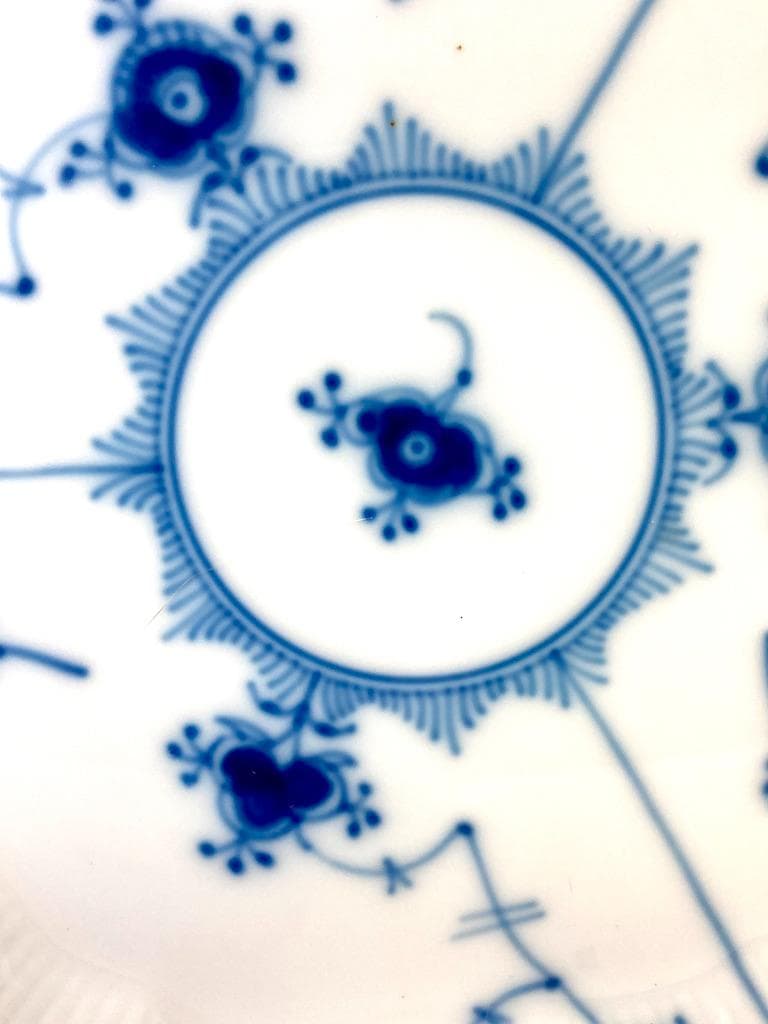 ロイヤルコペンハーゲン ブルーフルーテッドプレイン6角プレート 22cm