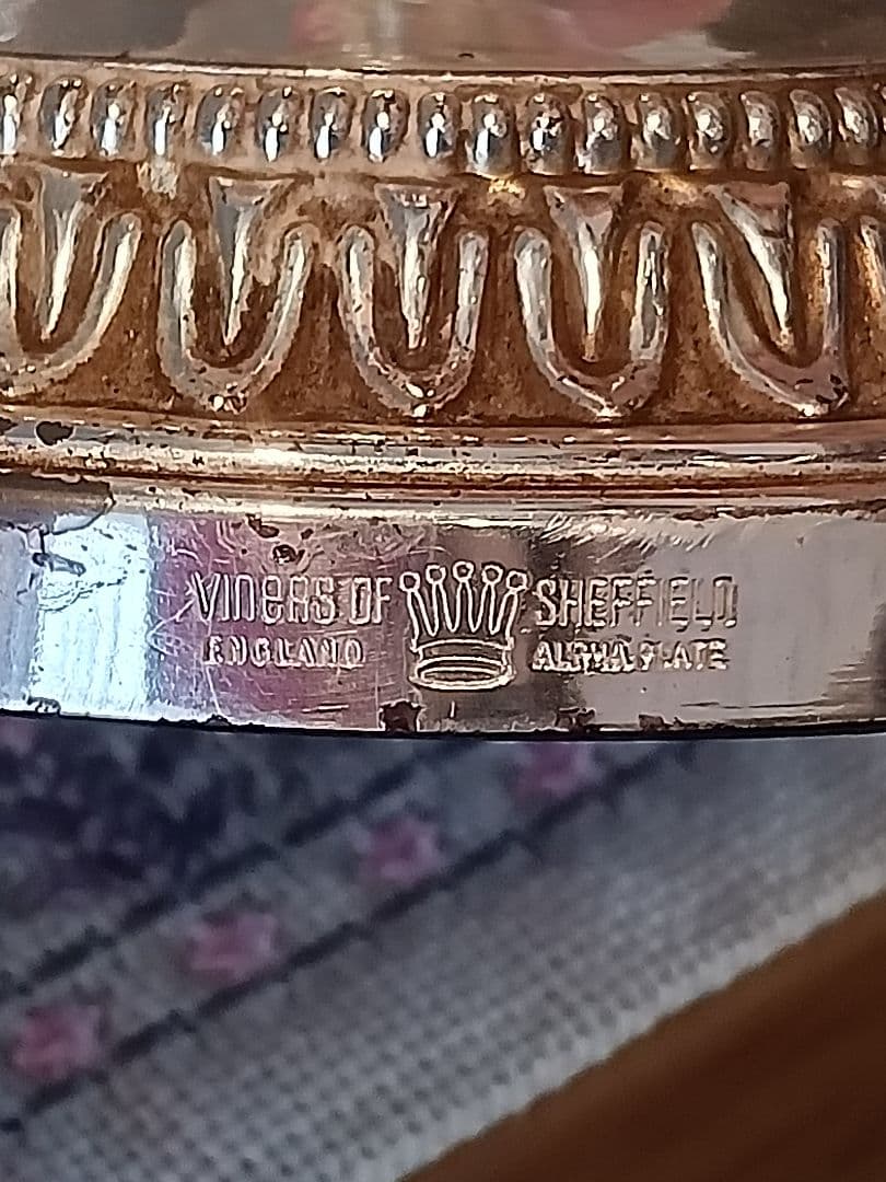 イギリスアンティーク　燭台　キャンドルスタンド　VINERS社