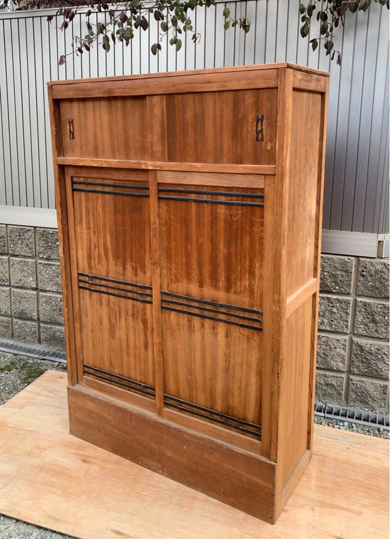 昭和　アンティーク　時代　茶棚　茶道　茶箪笥　箪笥　茶道具　飾り棚　棚　収納　和