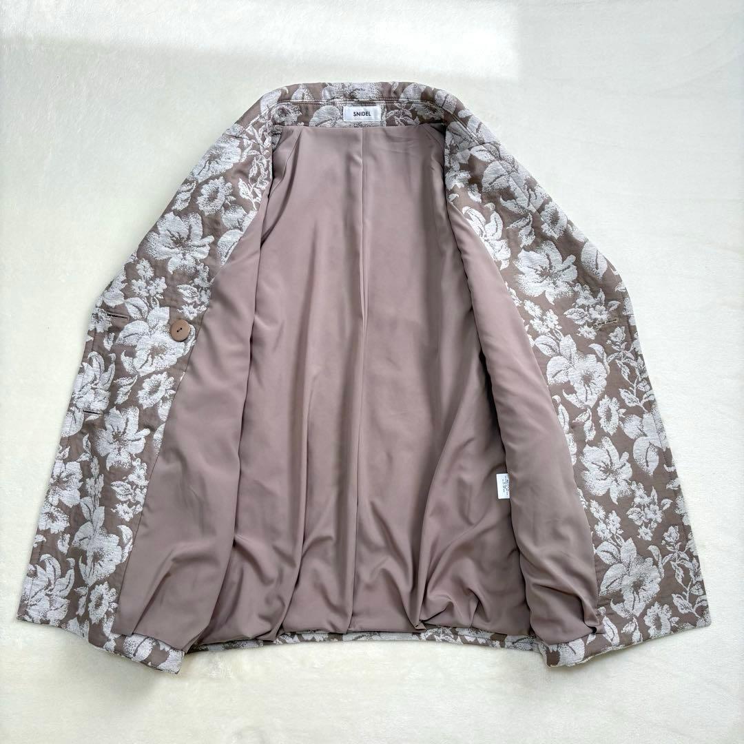 美品 snidelスナイデル ジャガード ミドルコート チェスターコート