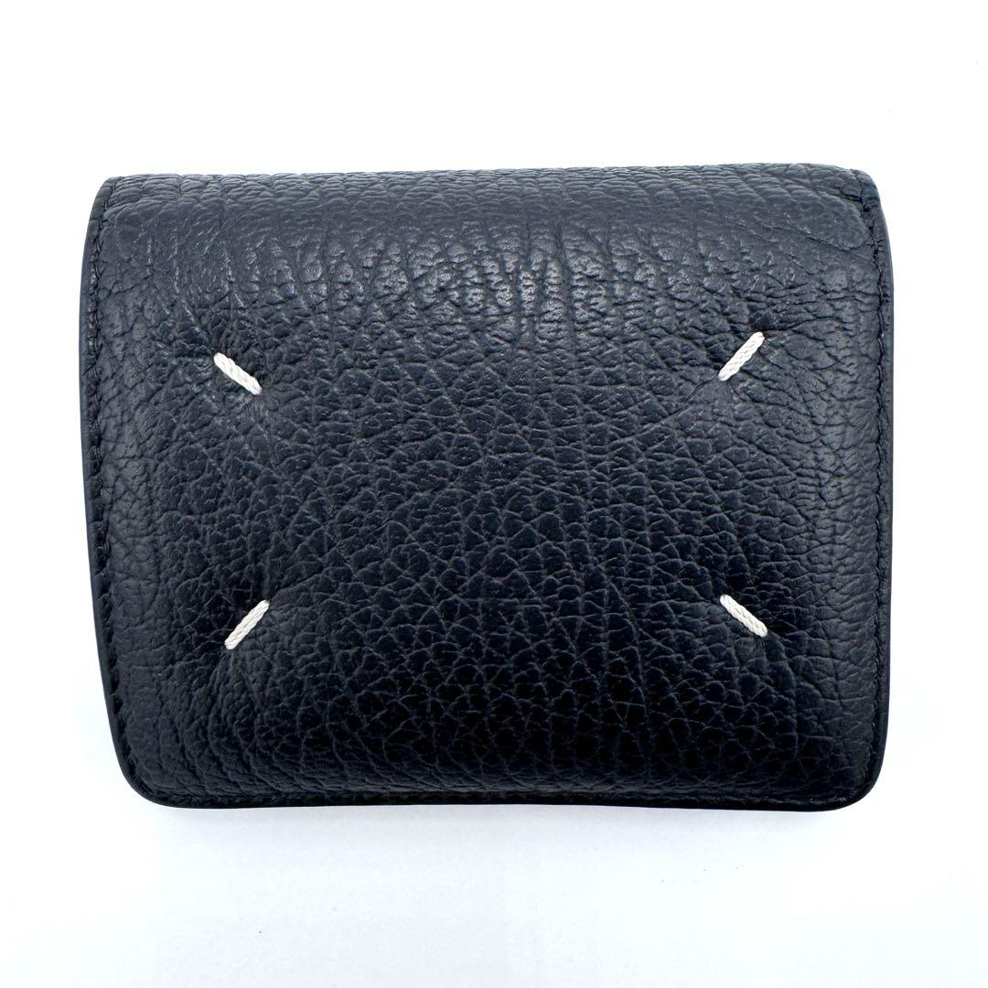 超美品☆マルジェラ 4ステッチ 二つ折り財布 バイフォールド ポッパーウォレット