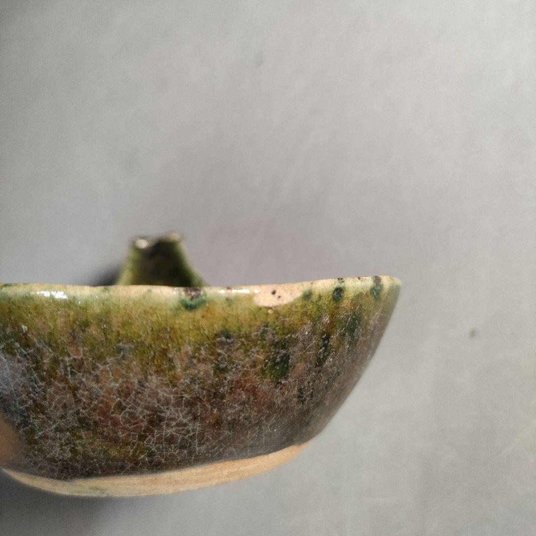 A1299-1/織部釉蓮華5客/共箱/織部焼/和食器/向付/小鉢/懐石道具/