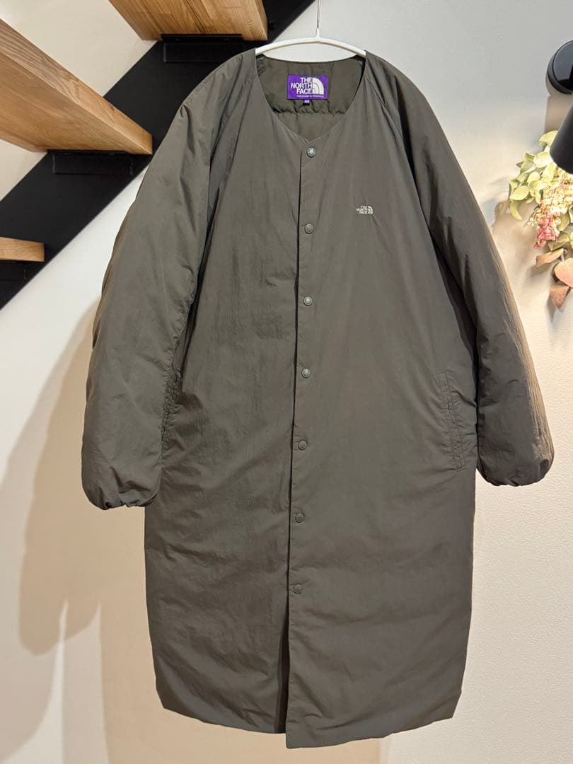 THE NORTH FACE ロングダウンコート パープルレーベル ダークグレー