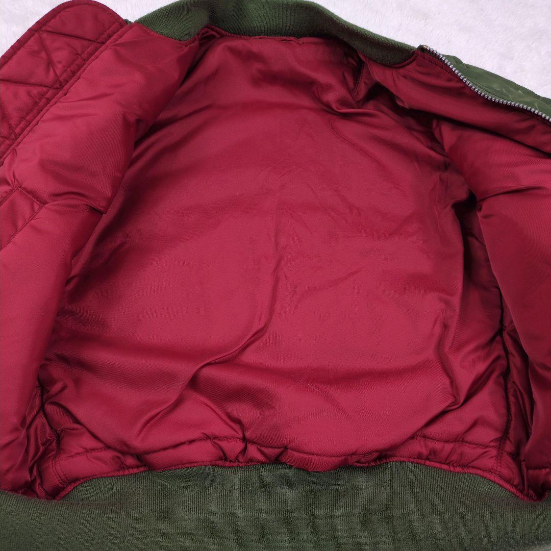 希少 赤ロゴ ALPHA アーチロゴ ワッペン フライトジャケット MA-1