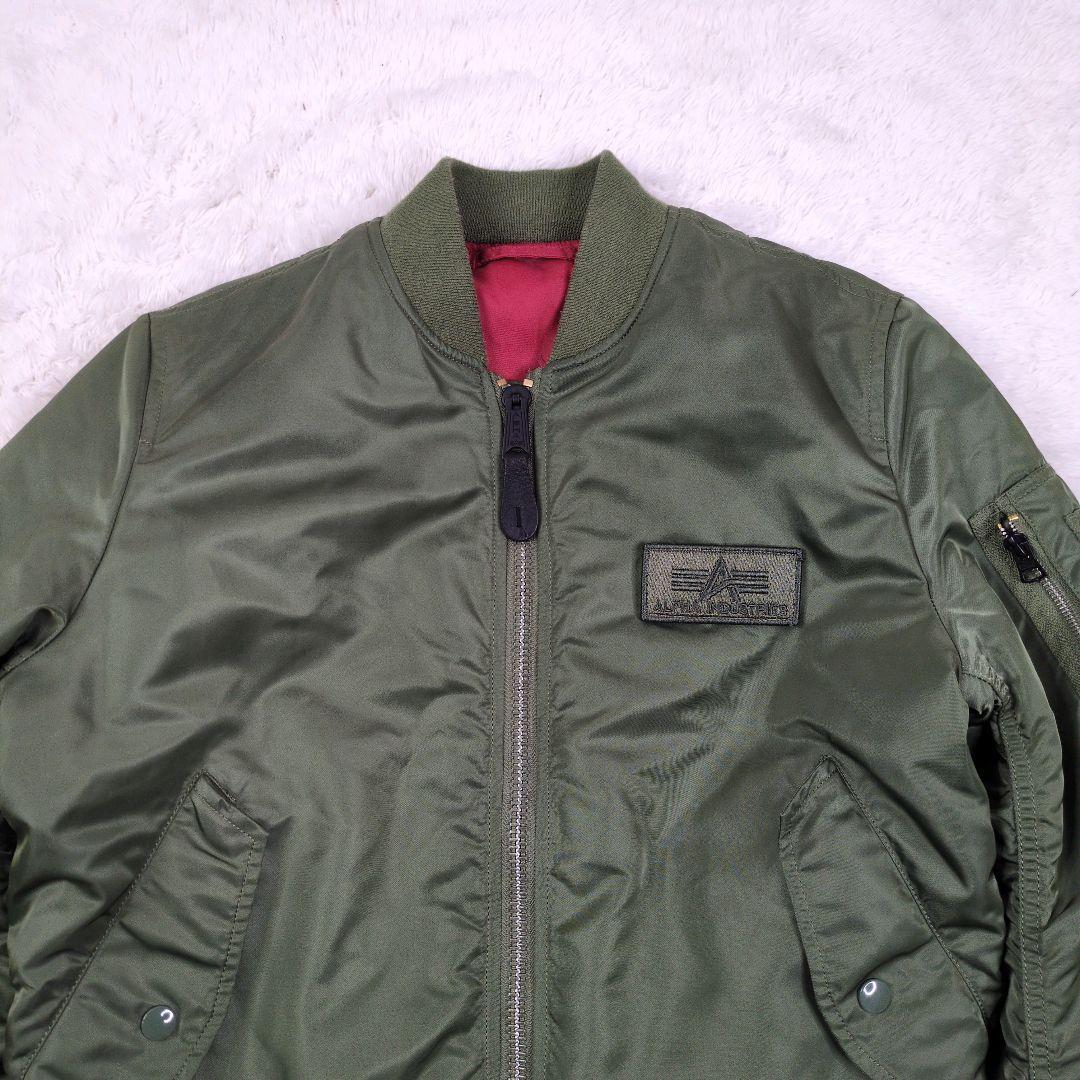 希少 赤ロゴ ALPHA アーチロゴ ワッペン フライトジャケット MA-1