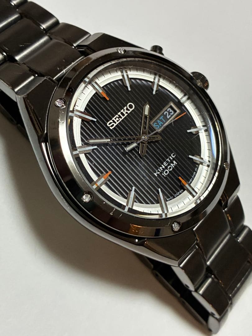 SEIKO Kinetic 100m メンズ腕時計