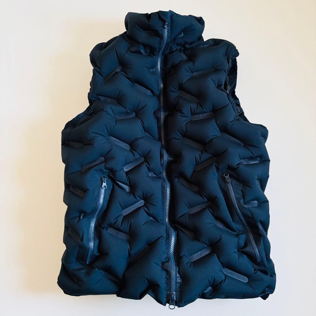 1840【極美品】パーリーゲイツ　エアーベスト　調整可能　ブラック　XL相当