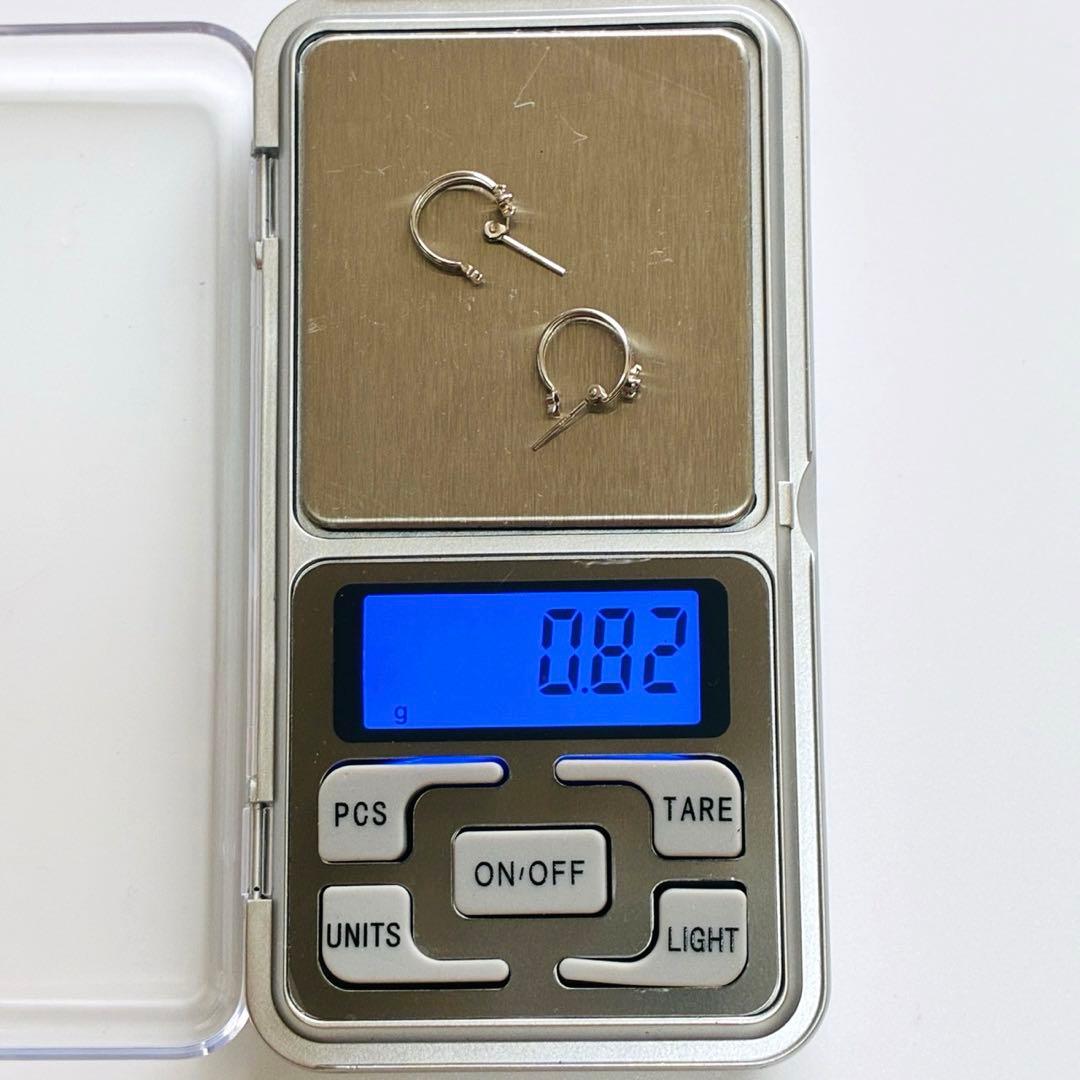 k14WG ダイヤモンドピアス　両耳　ホワイトゴールド