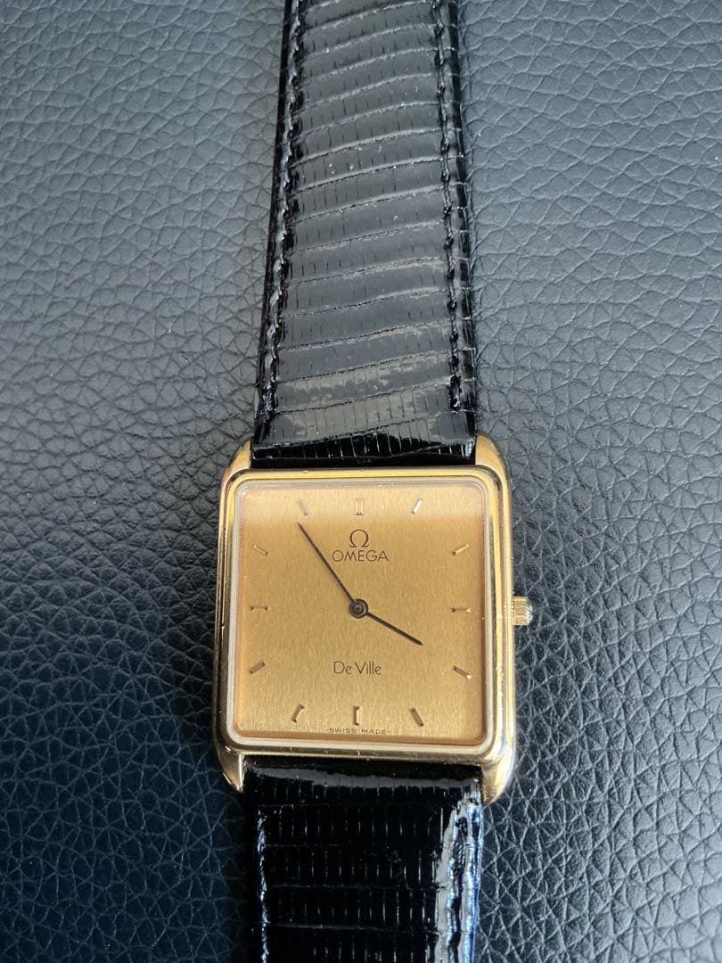 と*ろ様 動作 本物保証！美品OMEGA De Ville 腕時計(クォーツ)レ