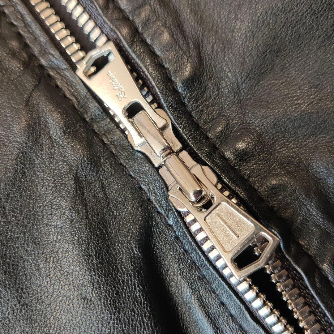 美品✨エディション　レザーフードジャケット　ブルゾン　羊皮　黒　ライダース