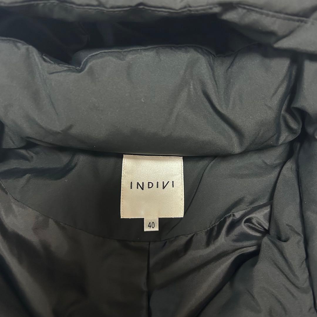 美品✨　INDIVI ダウンコート　40サイズ　フード取り外し　黒
