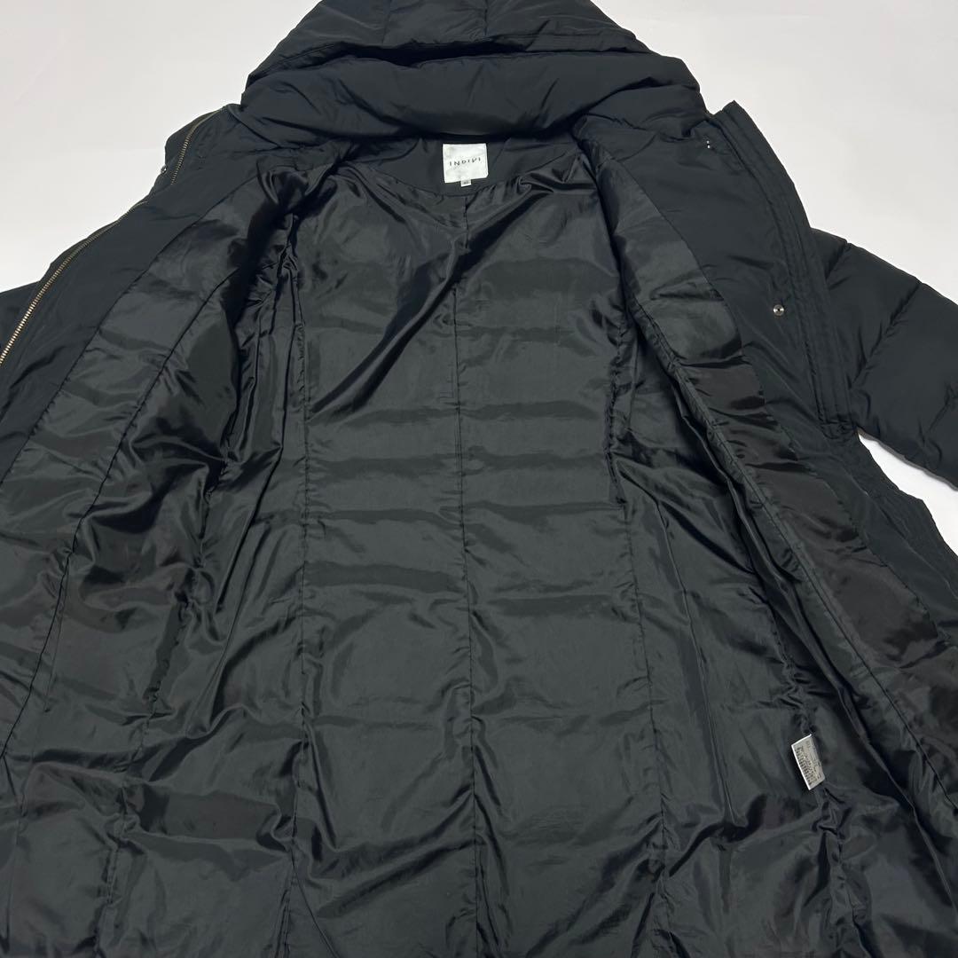 美品✨　INDIVI ダウンコート　40サイズ　フード取り外し　黒