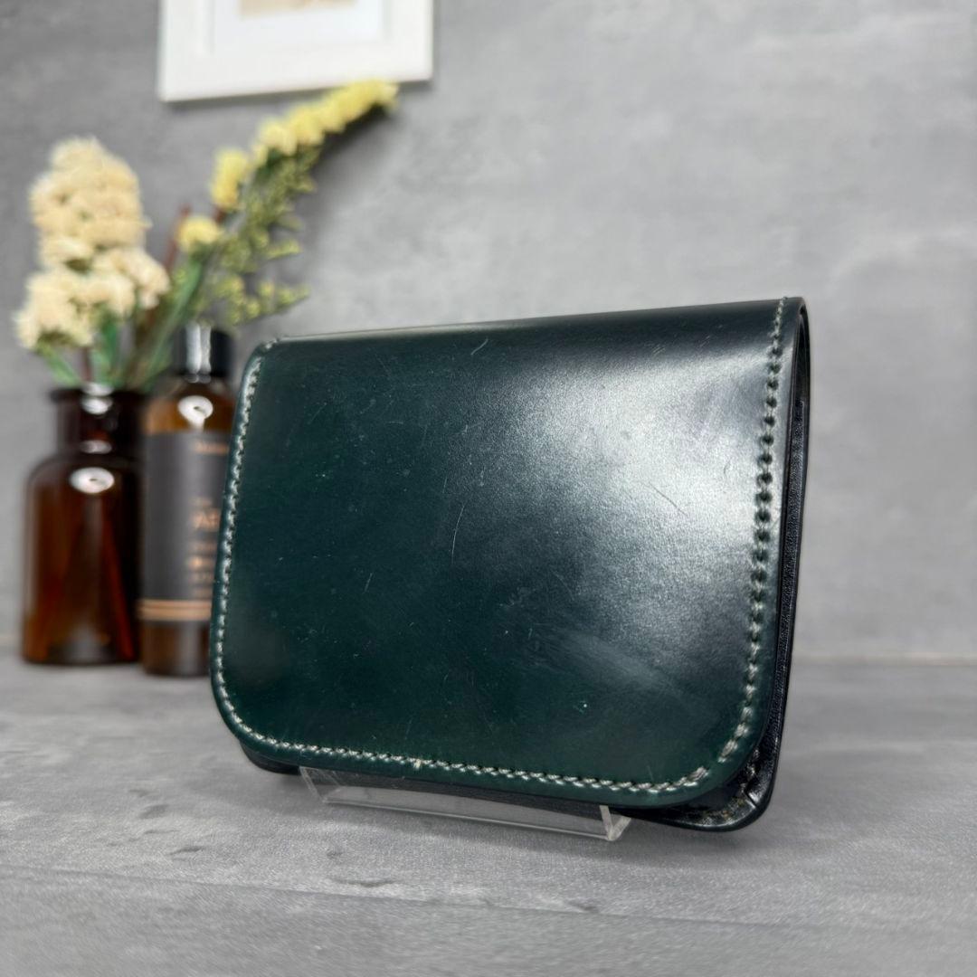 【幻の逸品】WILDSWANS シェルコードバン スタンプ CASA 折り財布