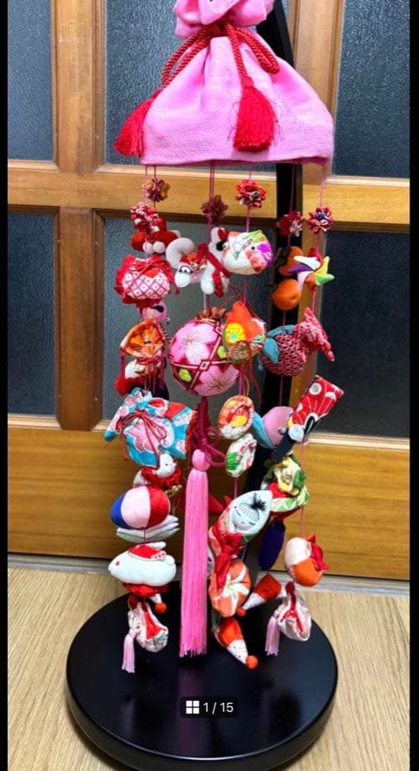 女の子の節句・お雛様つるし飾り・古布・正絹・ハンドメイド❗️