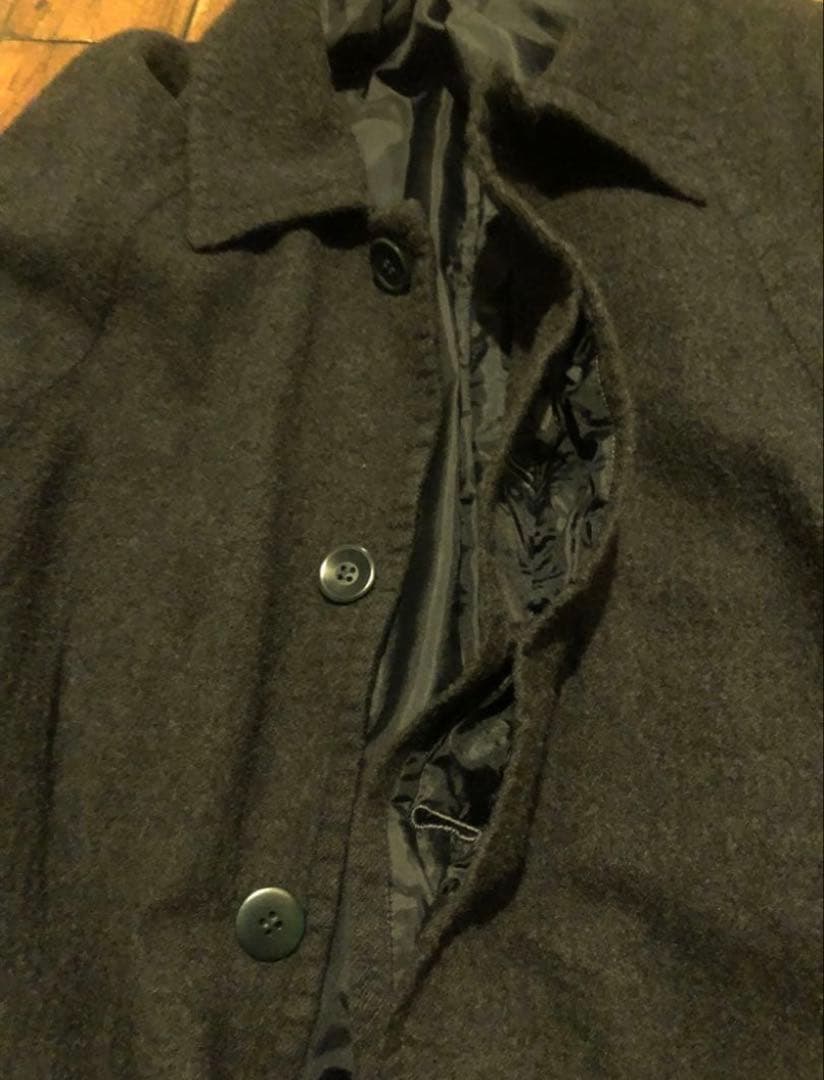 ダメージありUNDER COVER 12aw 縮絨 ウール コートギャルソン