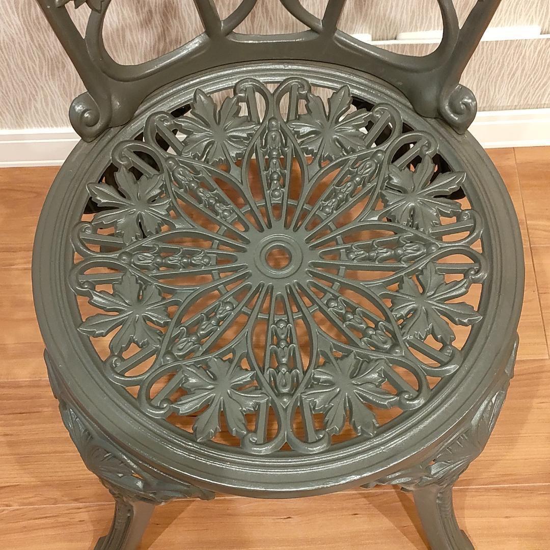 〈美品〉鋳物　ガーデンチェア　フラワースタンド　ダイニングチェア