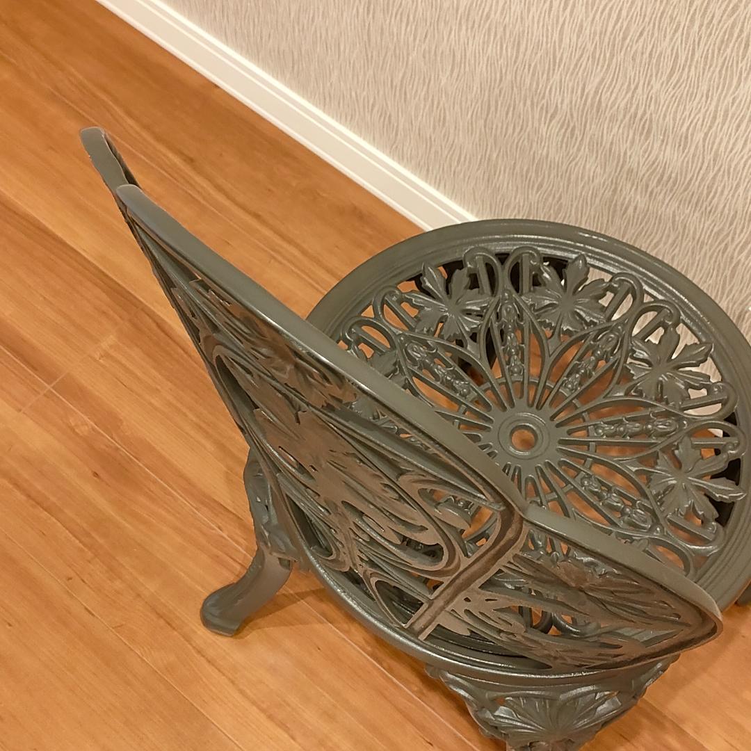 〈美品〉鋳物　ガーデンチェア　フラワースタンド　ダイニングチェア