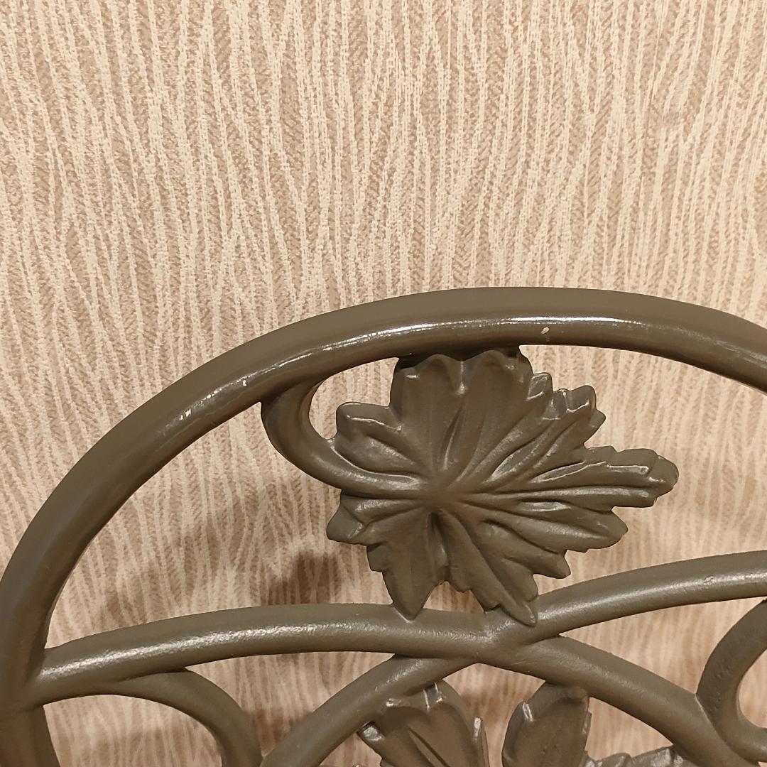 〈美品〉鋳物　ガーデンチェア　フラワースタンド　ダイニングチェア