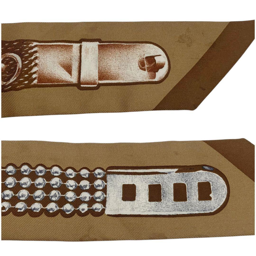 美品✨エルメス ツイリー トレゾール ドゥ メドール スカーフ ブラウン