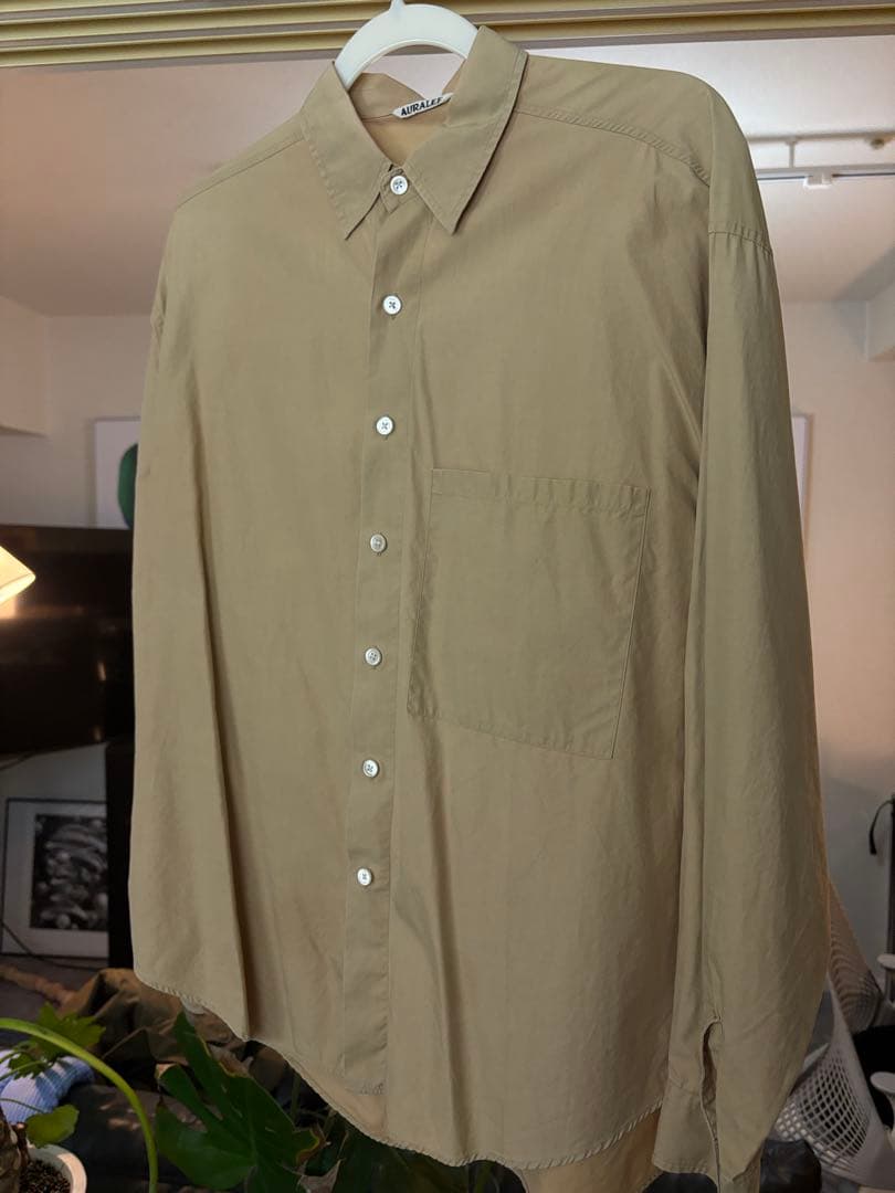 トップス AURALEE WASHED FINX TWILL CPO SHIRT