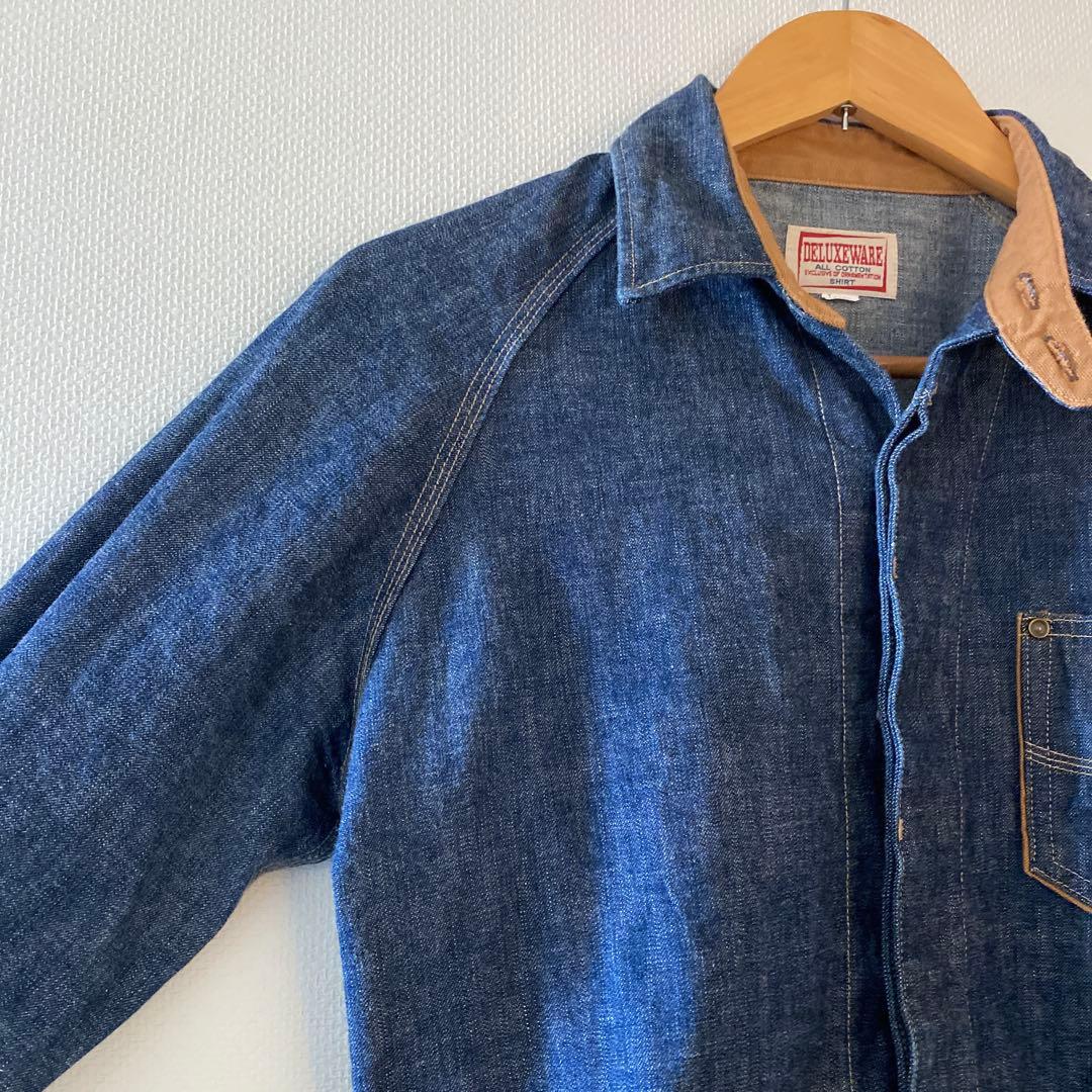 釣*中様 【美品】DELUXEWARE デニムシャツ　 L アメカジ
