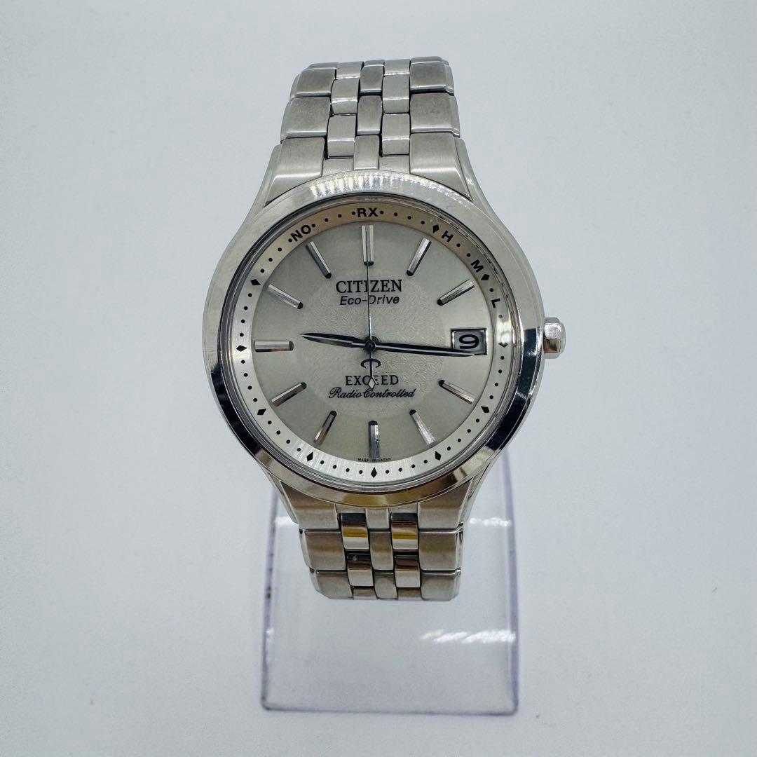 ✨CITIZEN✨シチズン✨デイト✨EXCEED✨エコドライブ✨シルバー✨腕時計