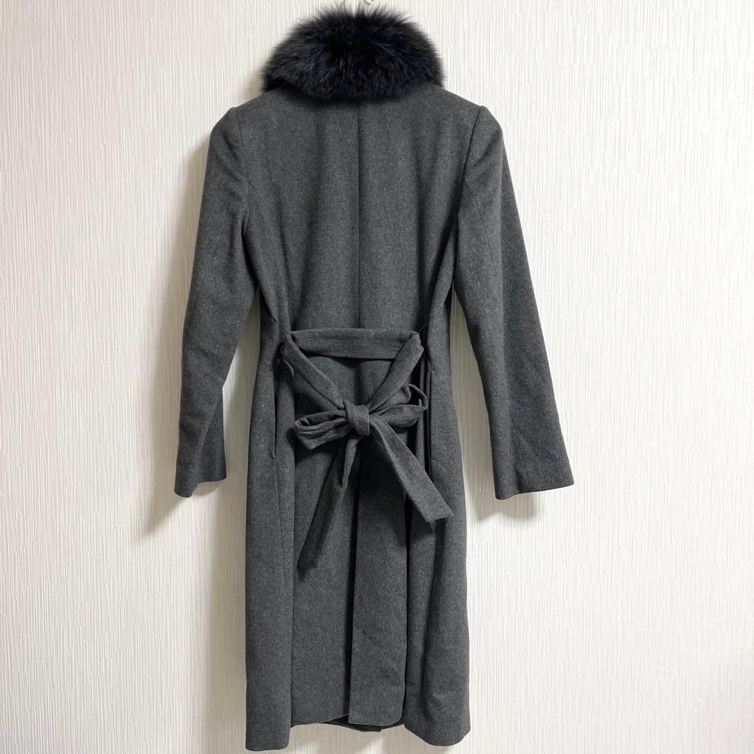 美品　ANAYI アナイ　フォックスファー　カシミヤ100% ロングコート