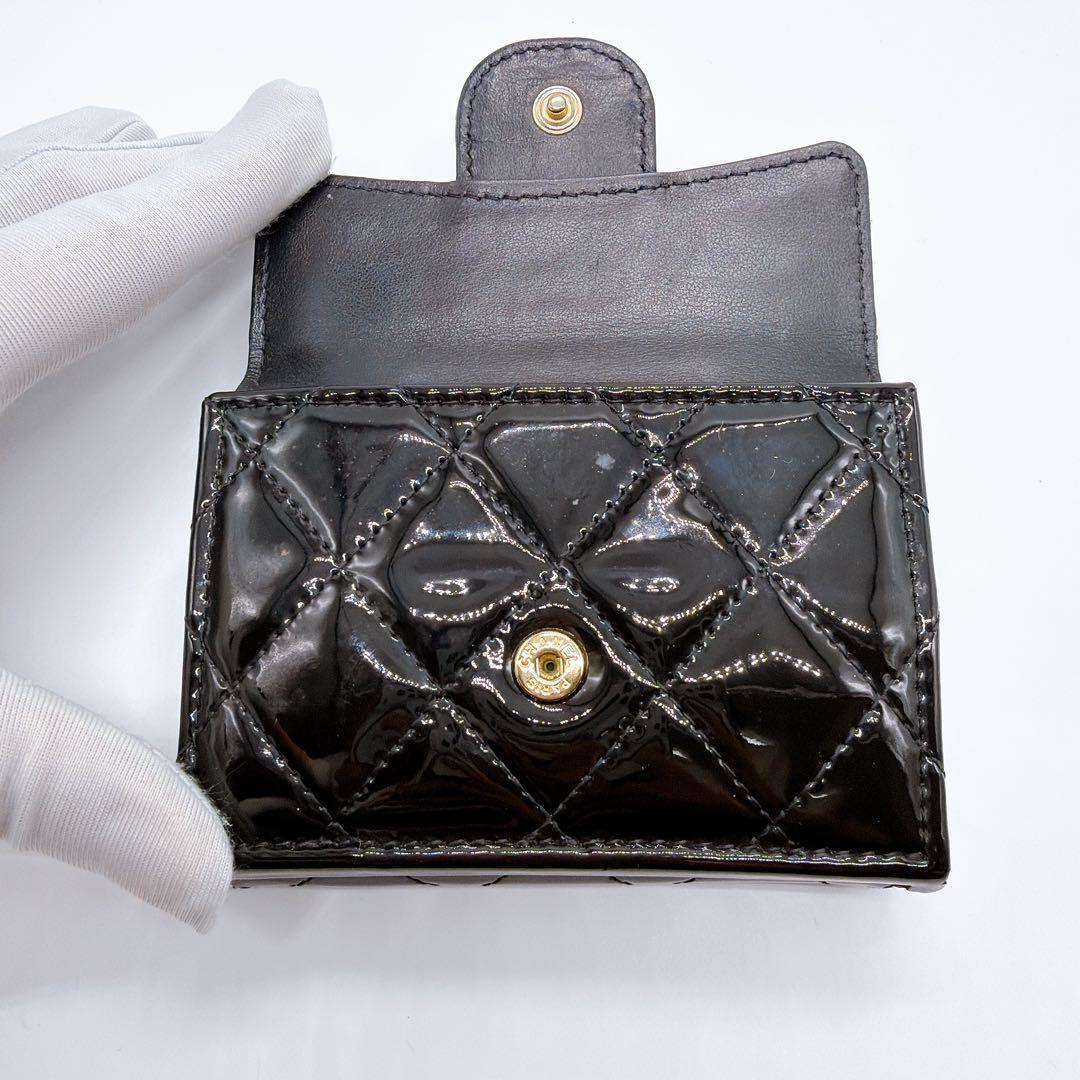 シャネル マトラッセ コンパクトウォレット 三つ折り財布 CHANEL 美品