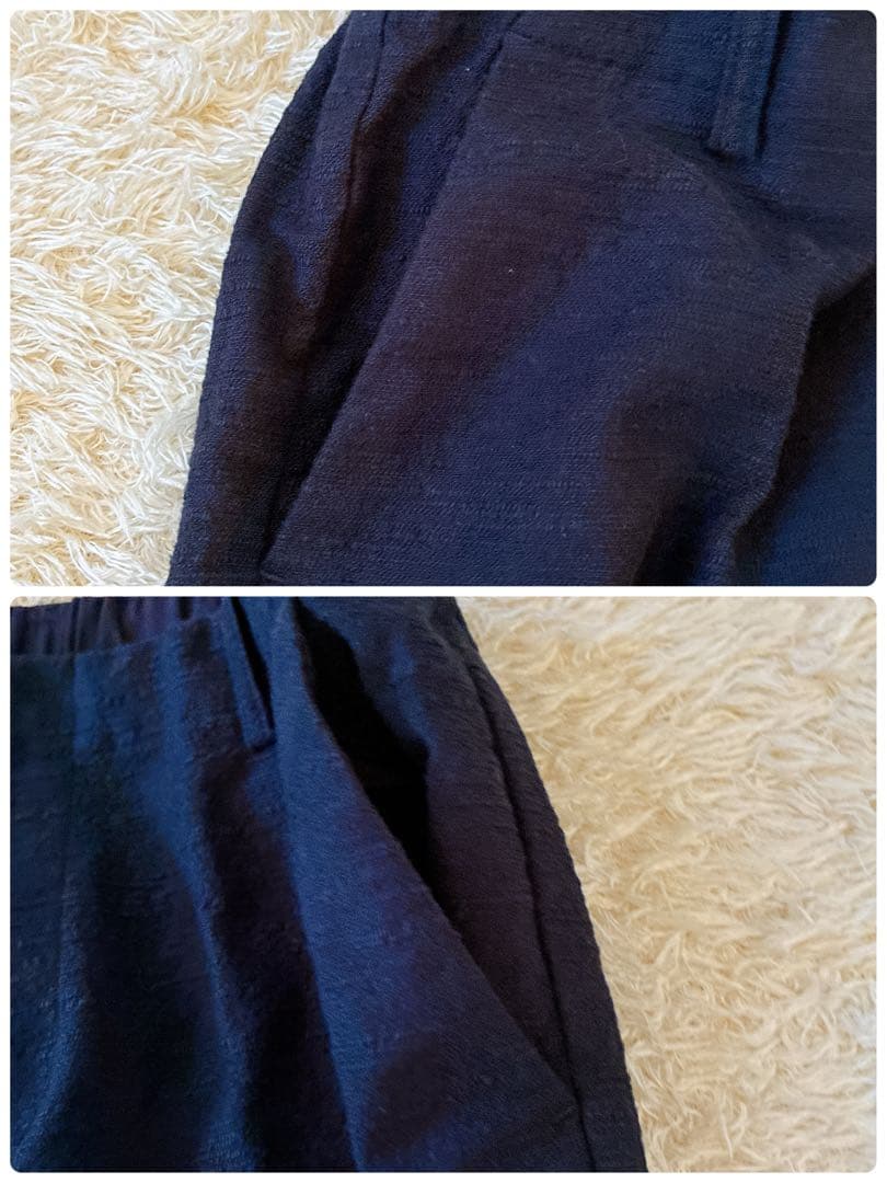 GREEN LABEL RELAXING パンツ スーツ ネイビー コットン　M