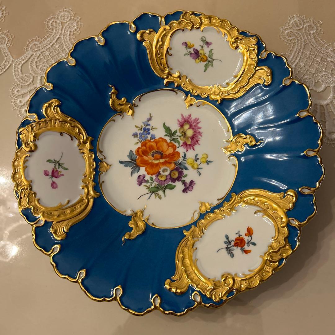 レア　マイセン　グランツゴールド飾り皿