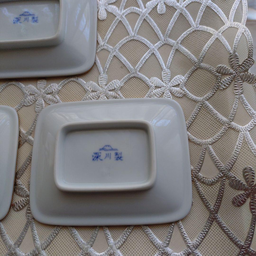 花柄 陶器皿 5枚セット　深川製磁