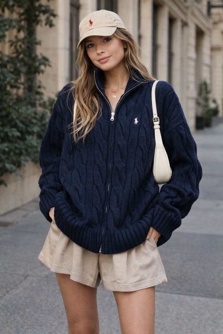 【美品】ポロ・ラルフローレン 太ケーブル ★大人気カラー★ プルオーバー