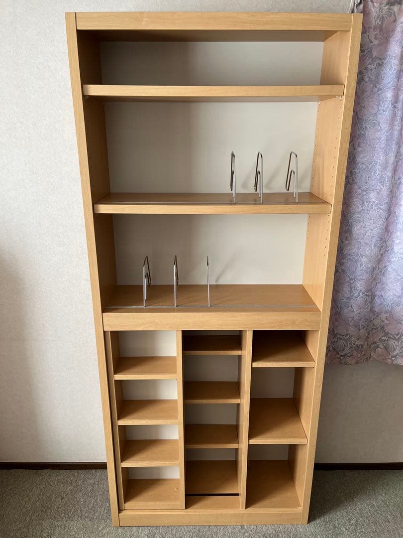 木製本棚　スライド式