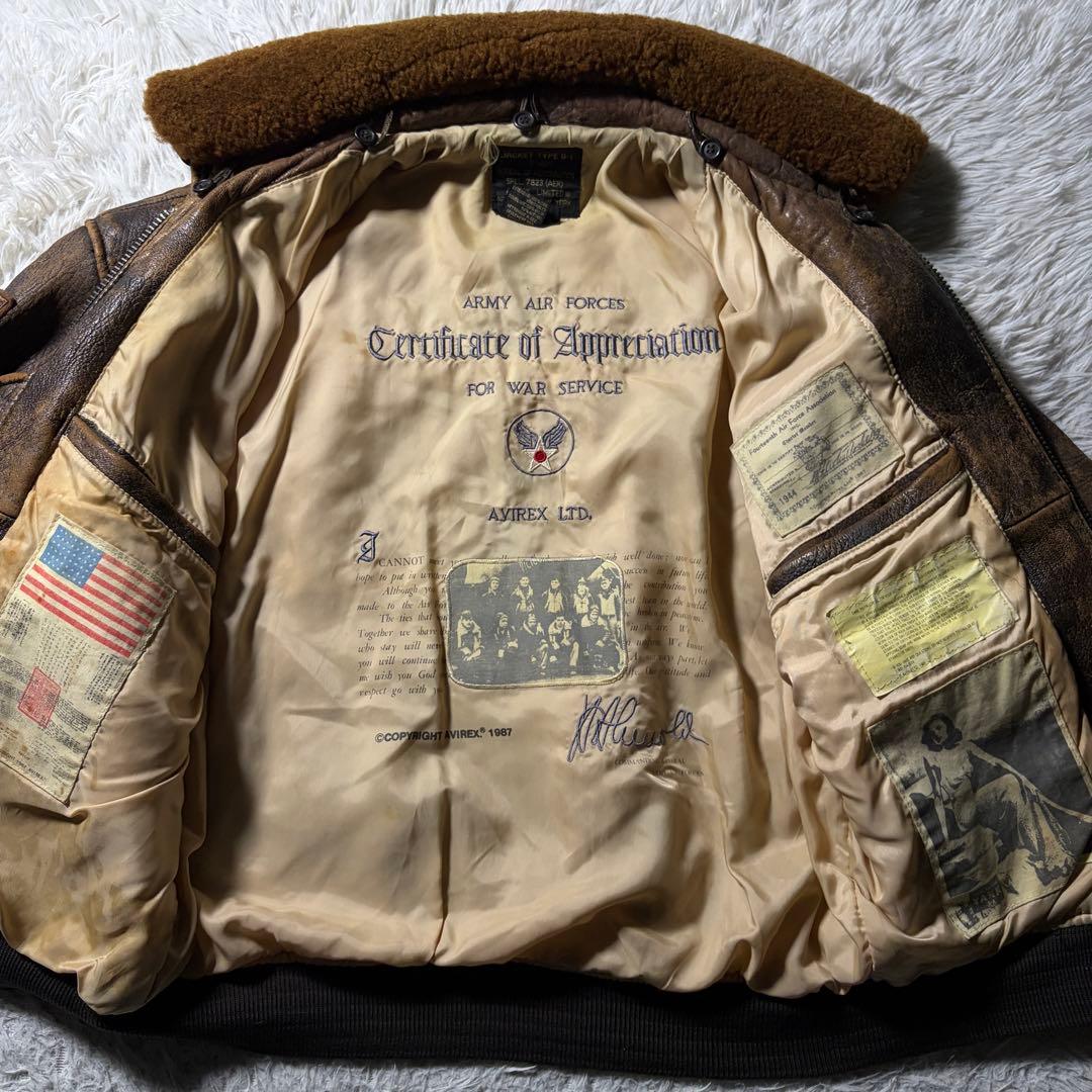 【雰囲気抜群】AVIREX フライトジャケット　 G-1 トップガン　羊革