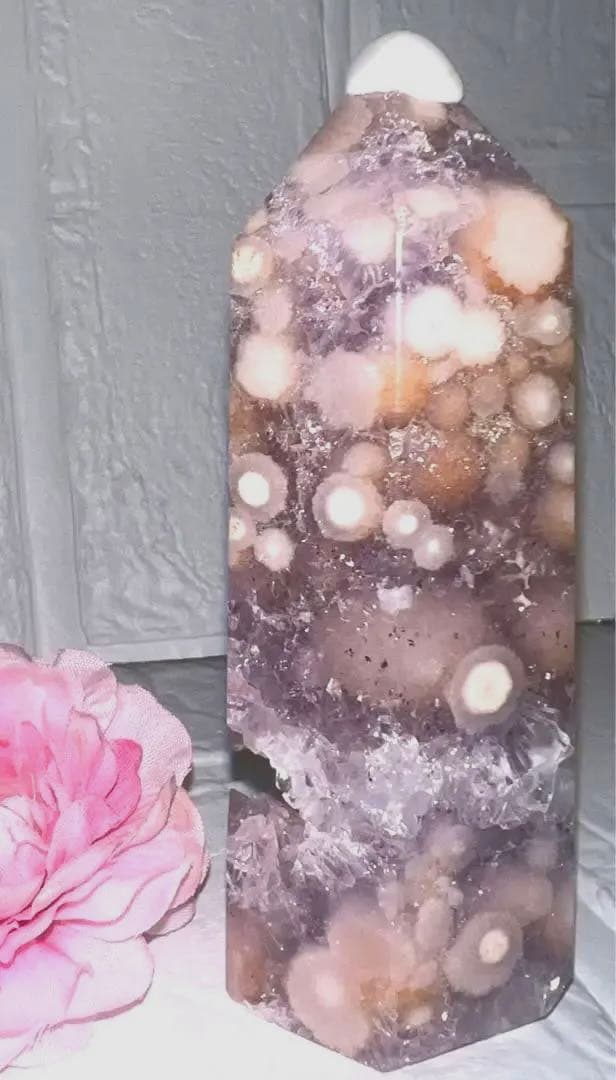 ⑥ピンクアメジスト♥️フラワーアゲート♥️タワー♥️チェリーブロッサム♥️桜瑪瑙♥️花瑪瑙