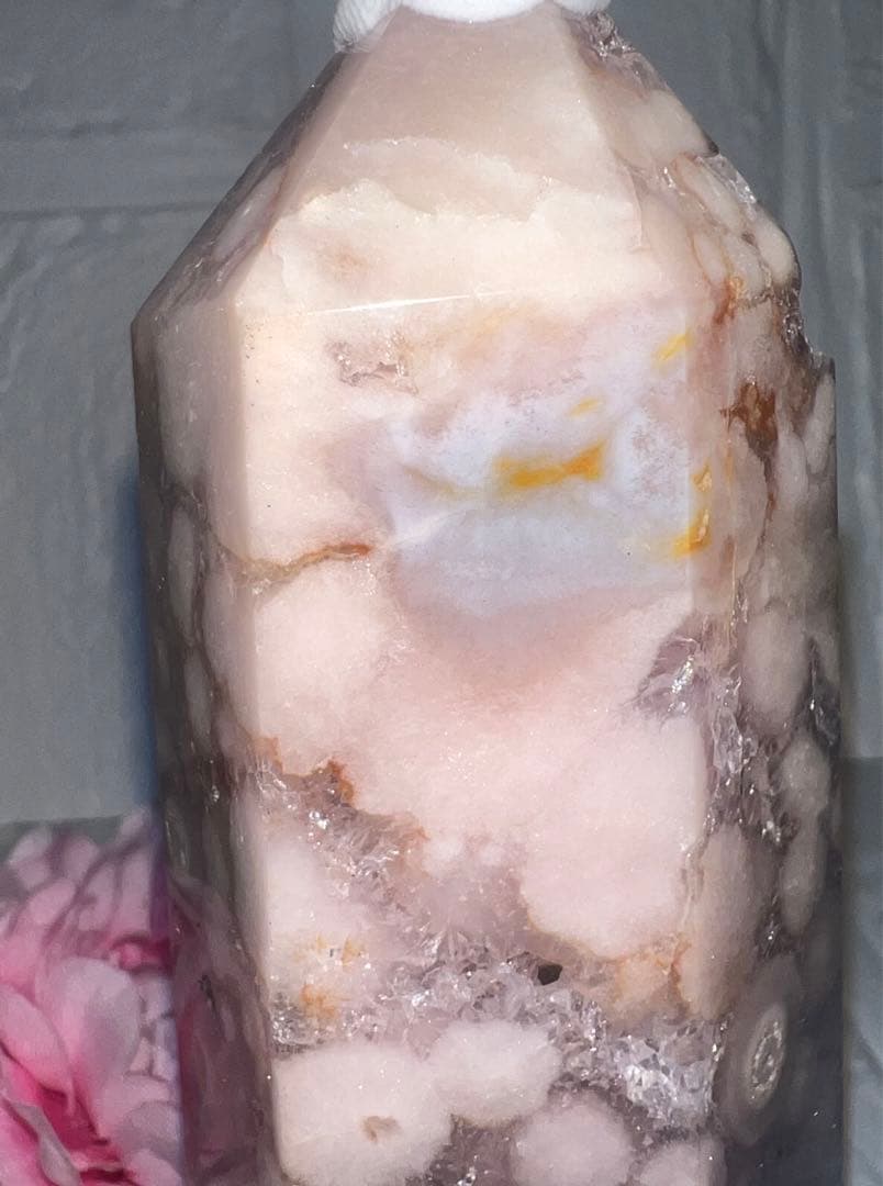 ⑥ピンクアメジスト♥️フラワーアゲート♥️タワー♥️チェリーブロッサム♥️桜瑪瑙♥️花瑪瑙