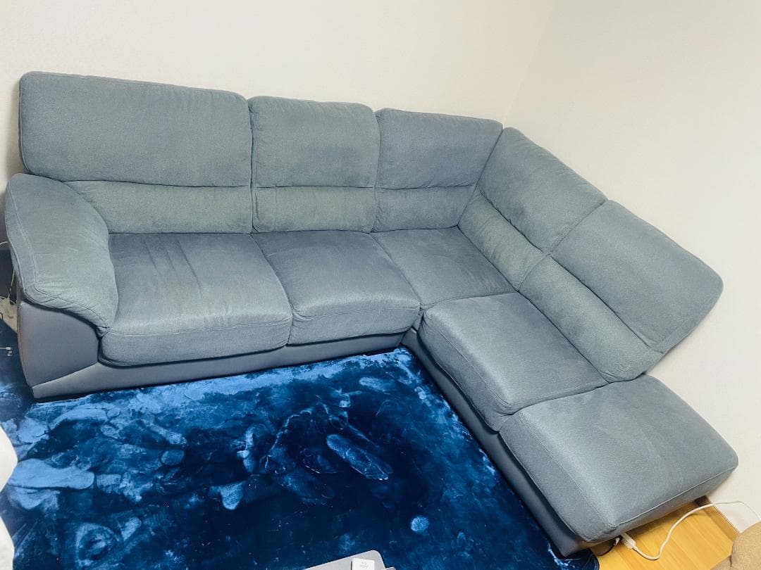 ニトリ　カウチコーナーソファ グレー(お引取可能)