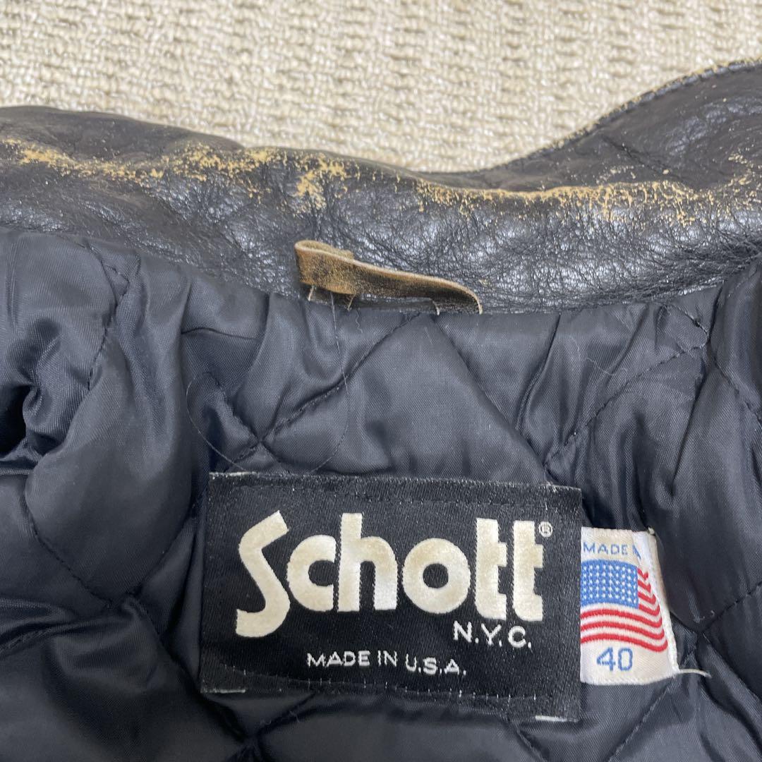 【 雰囲気最高】 ショット レザージャケット シングルライダース 黒