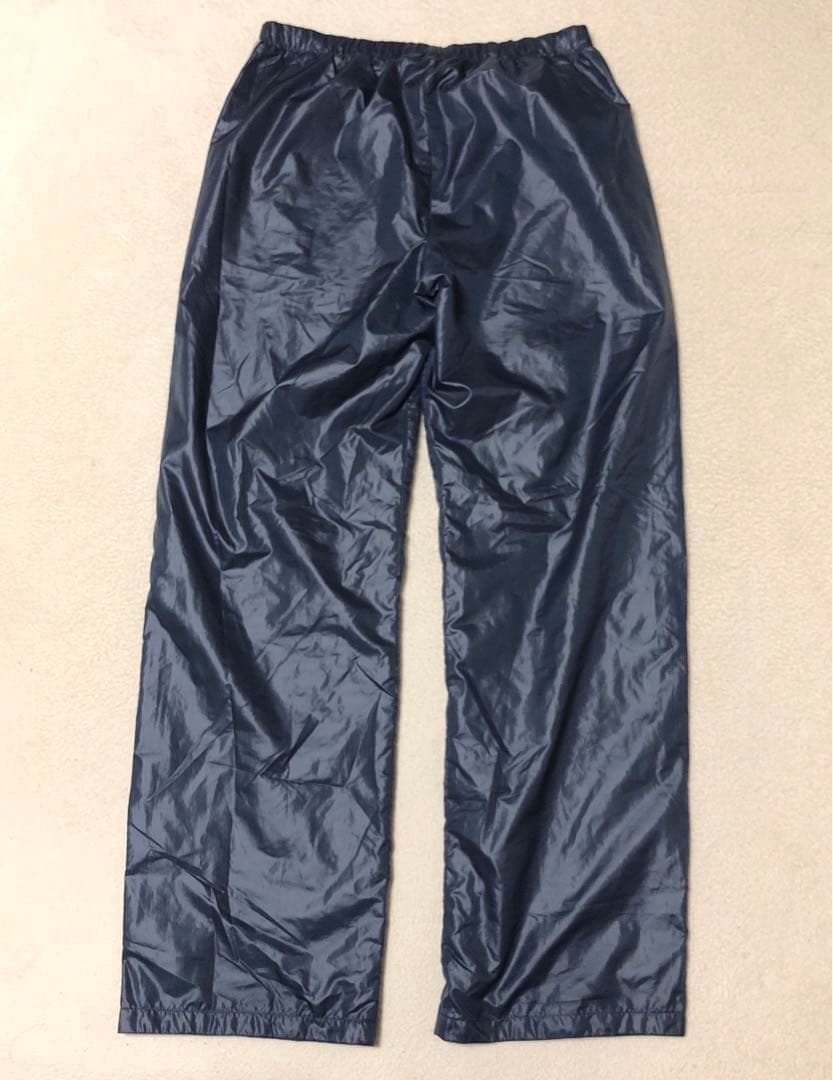 美品　adidas ウインドブレーカー上下　ネイビー　光沢シルバーライン　高配色