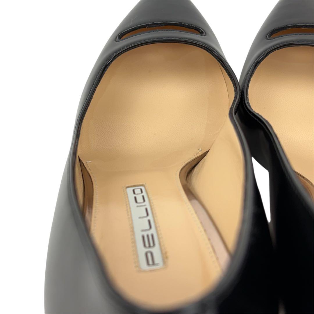 【外側美品】PELLICO ペリーコ 23cm　36 アネッリ　黒　パンプス