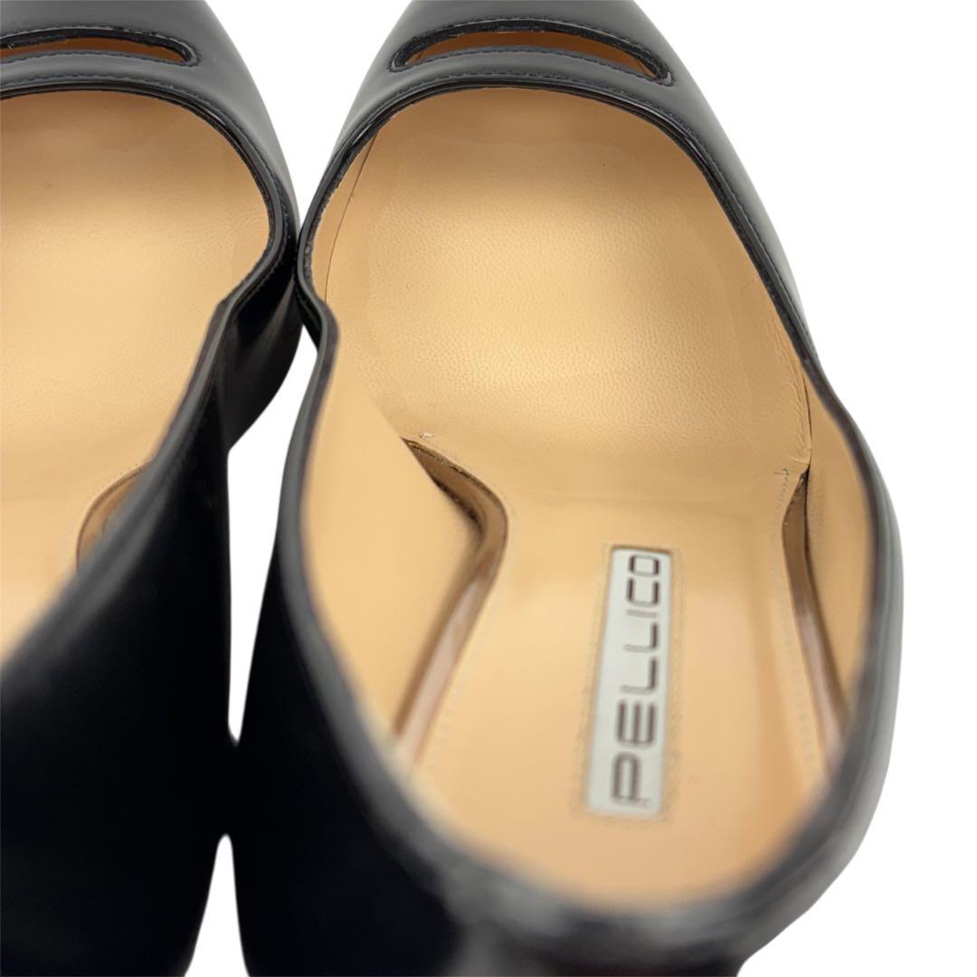 【外側美品】PELLICO ペリーコ 23cm　36 アネッリ　黒　パンプス