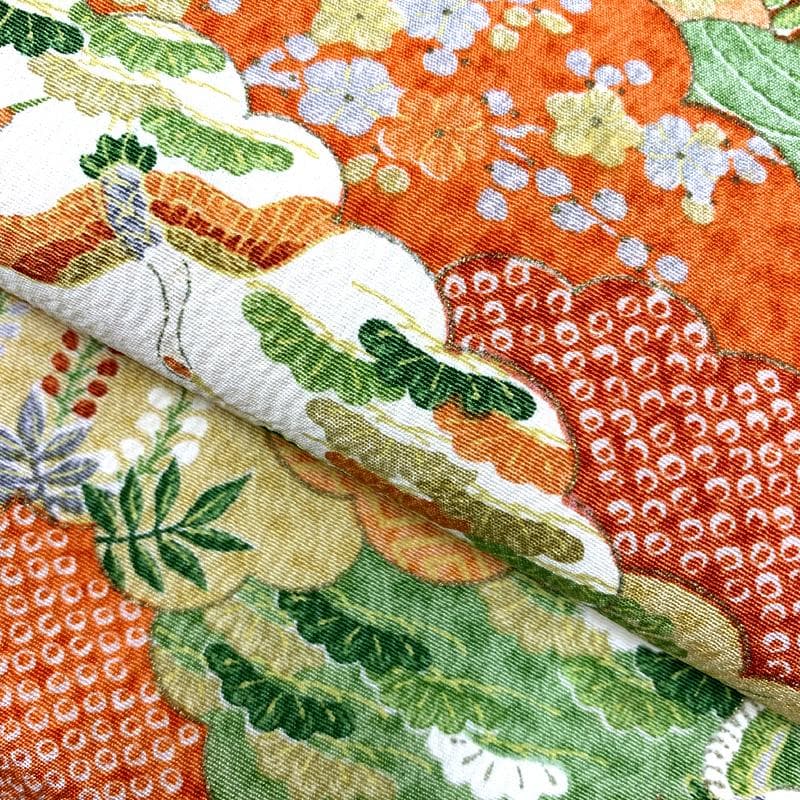 509ag42□七五三 三歳 セミアンティーク 女児 着物&被布 総柄□状態良好