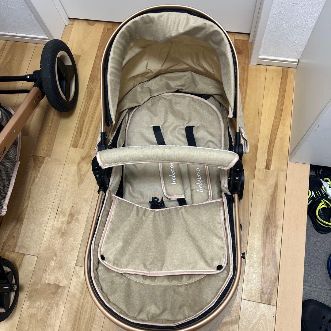 【美品】belecoo ベビーカー　ベージュ