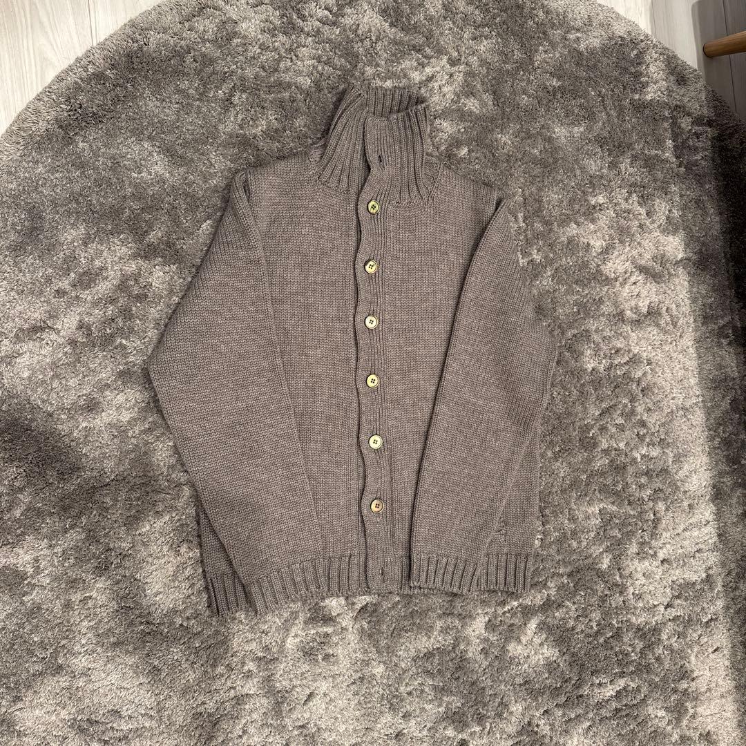 美品　ZANONE ザノーネ　カーディガン　ウール　グレー　48