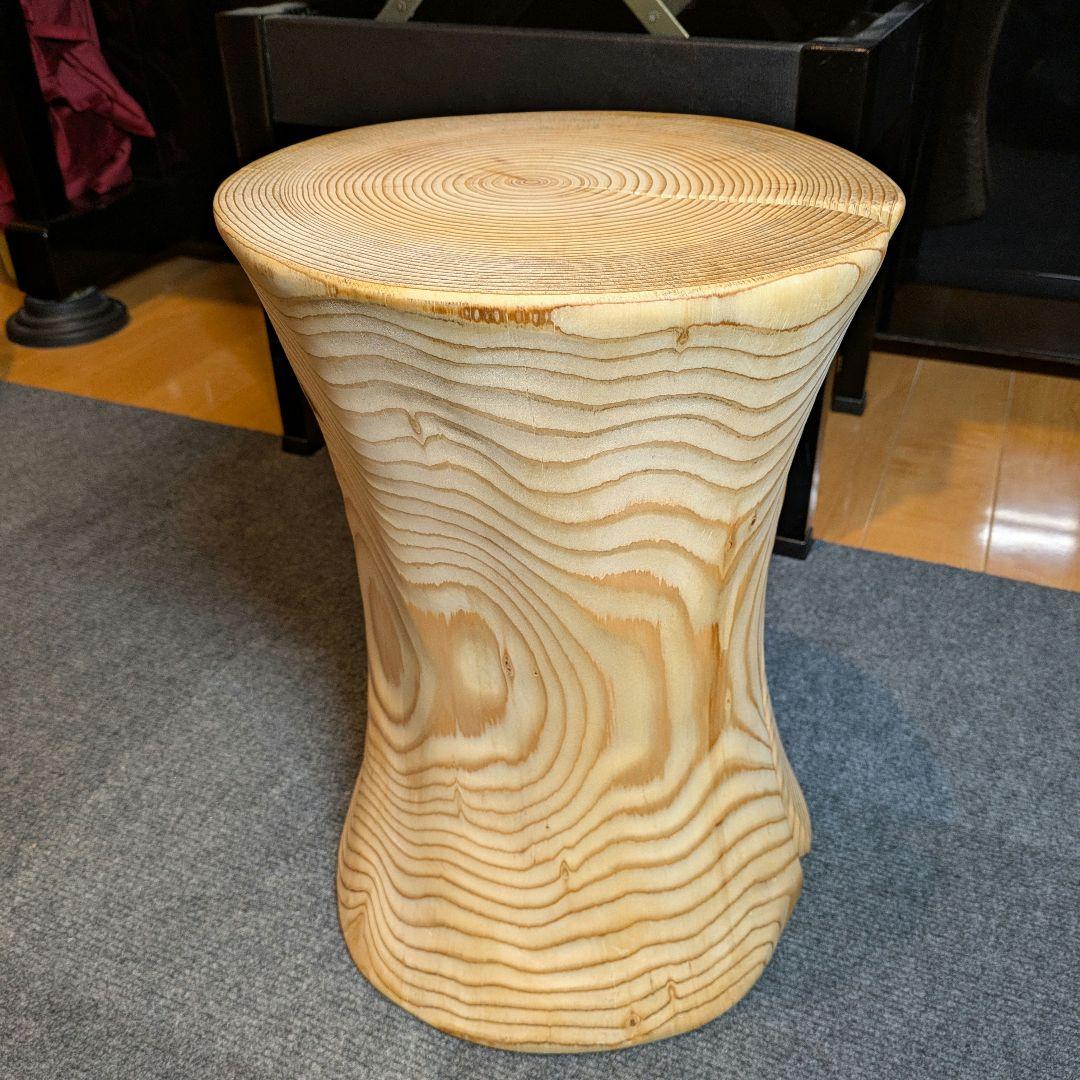 モミ　天然木　丸太　椅子　スツール　高さ約40㎝