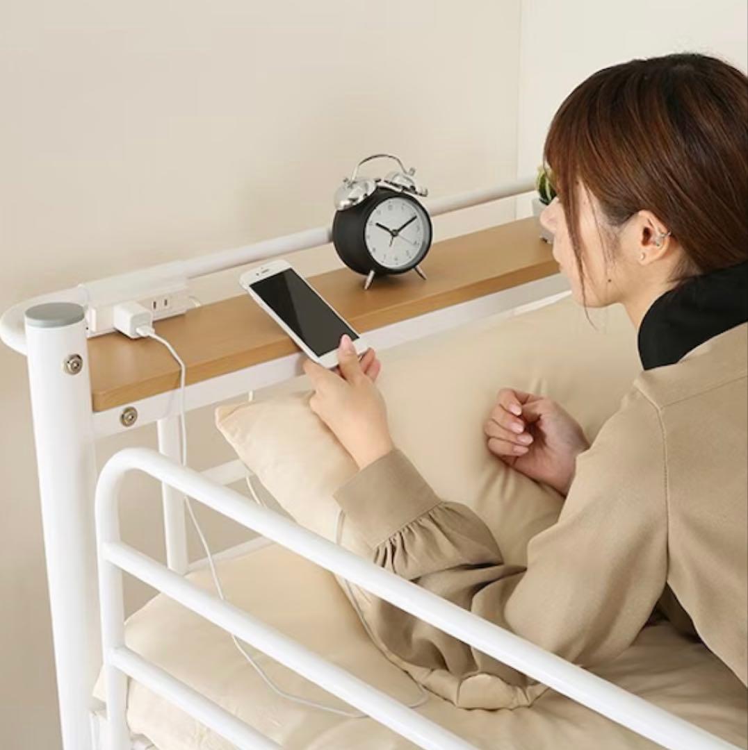 ニトリロフトベッド階段付き　白　シングルサイズ