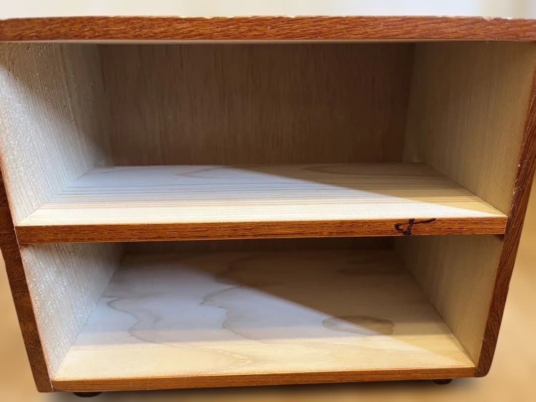 昭和 和工芸 二段引き出し 小箪笥 桜象嵌 欅調 小物収納 昭和レトロ