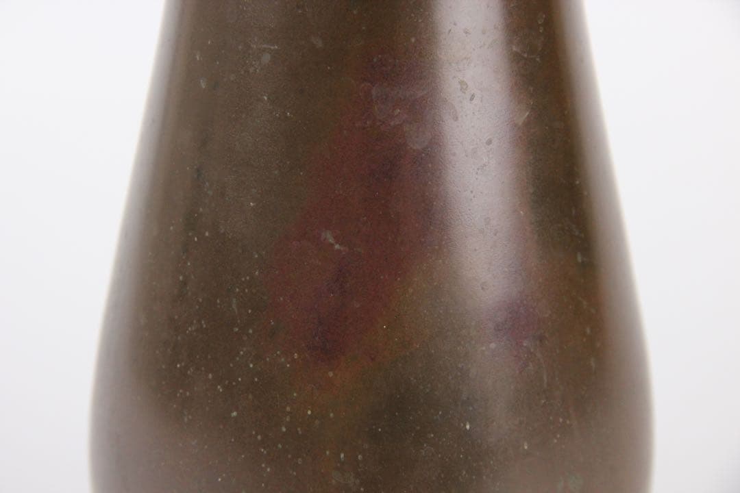 藏六造 饕餮文銅瓶 花瓶　青銅器写 唐金 花入 唐物写　遺古居 　EL11-27