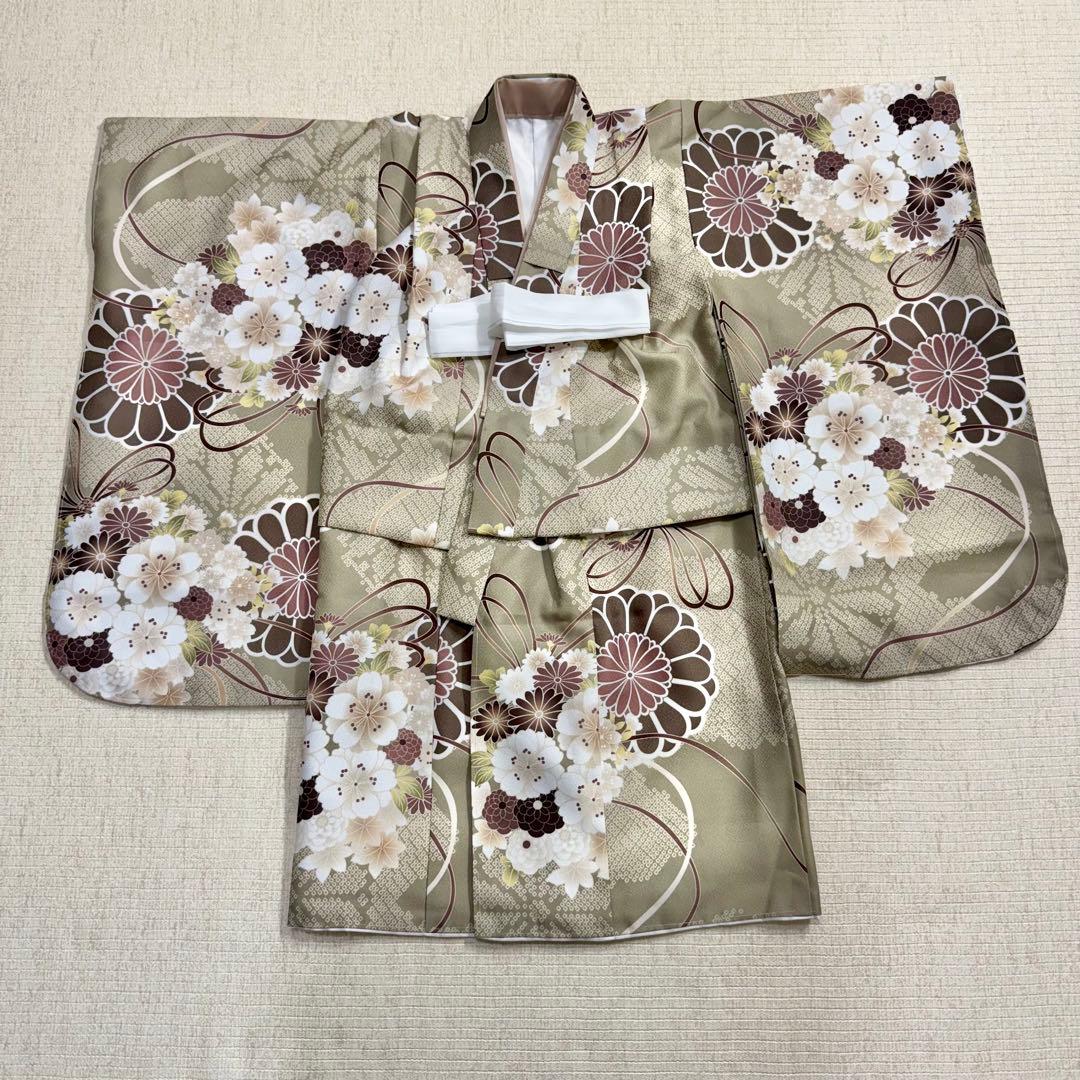 ✨即日発送可能✨ひよこ商店 七五三 3歳 男の子 グリーン 着物フルセット