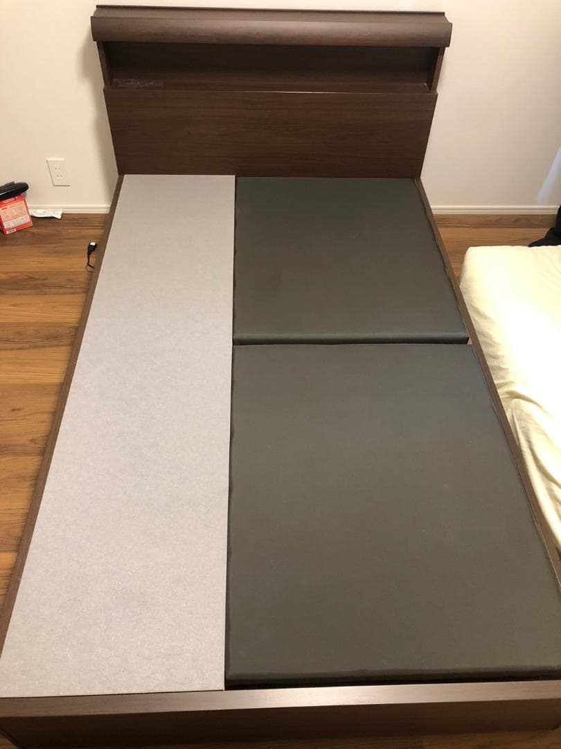 セミダブルベッドフレーム セラーズシェルフ ADR（引出し付）